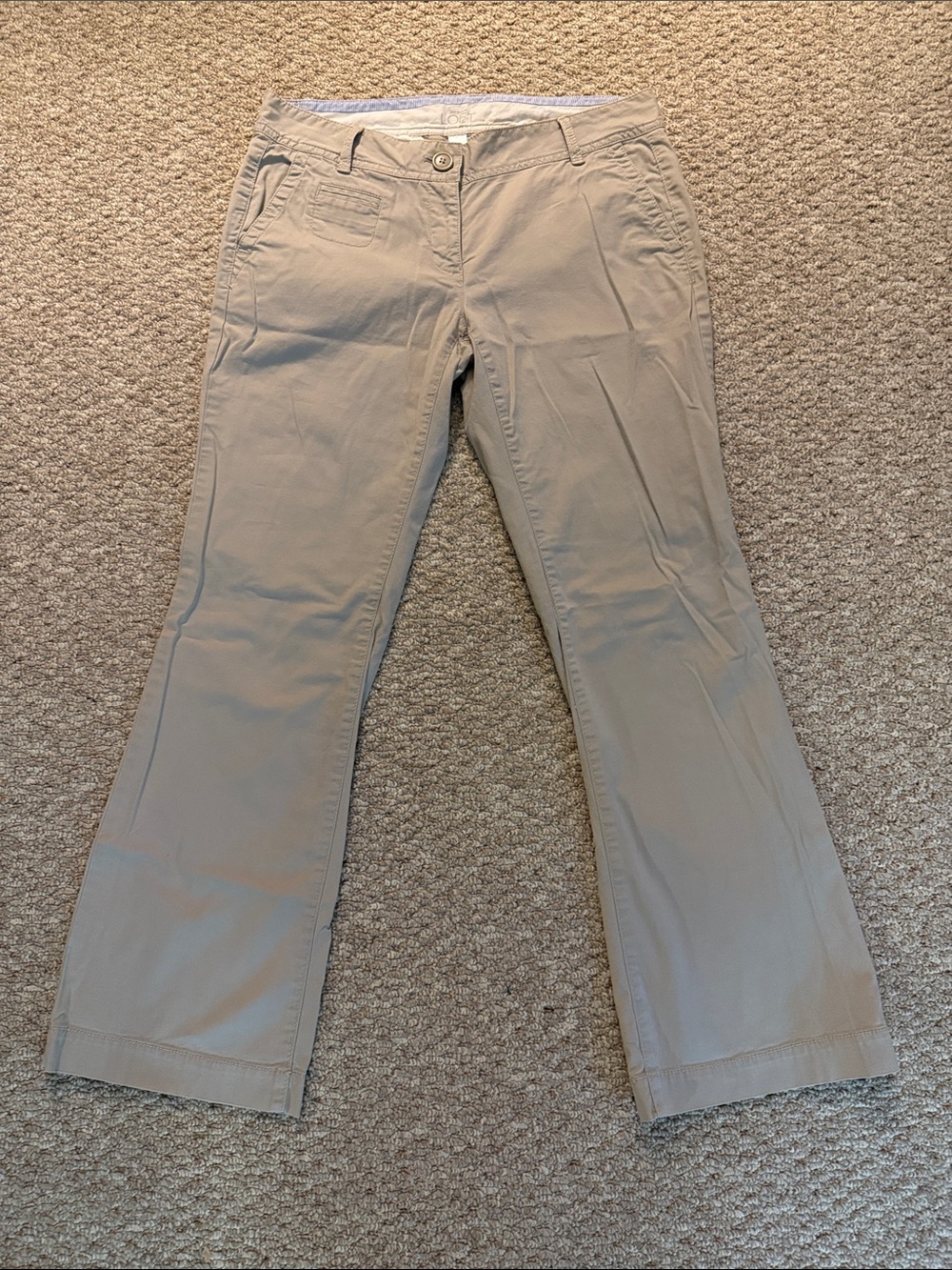 LOFT Beige/Tan Straight-Leg Chinos
